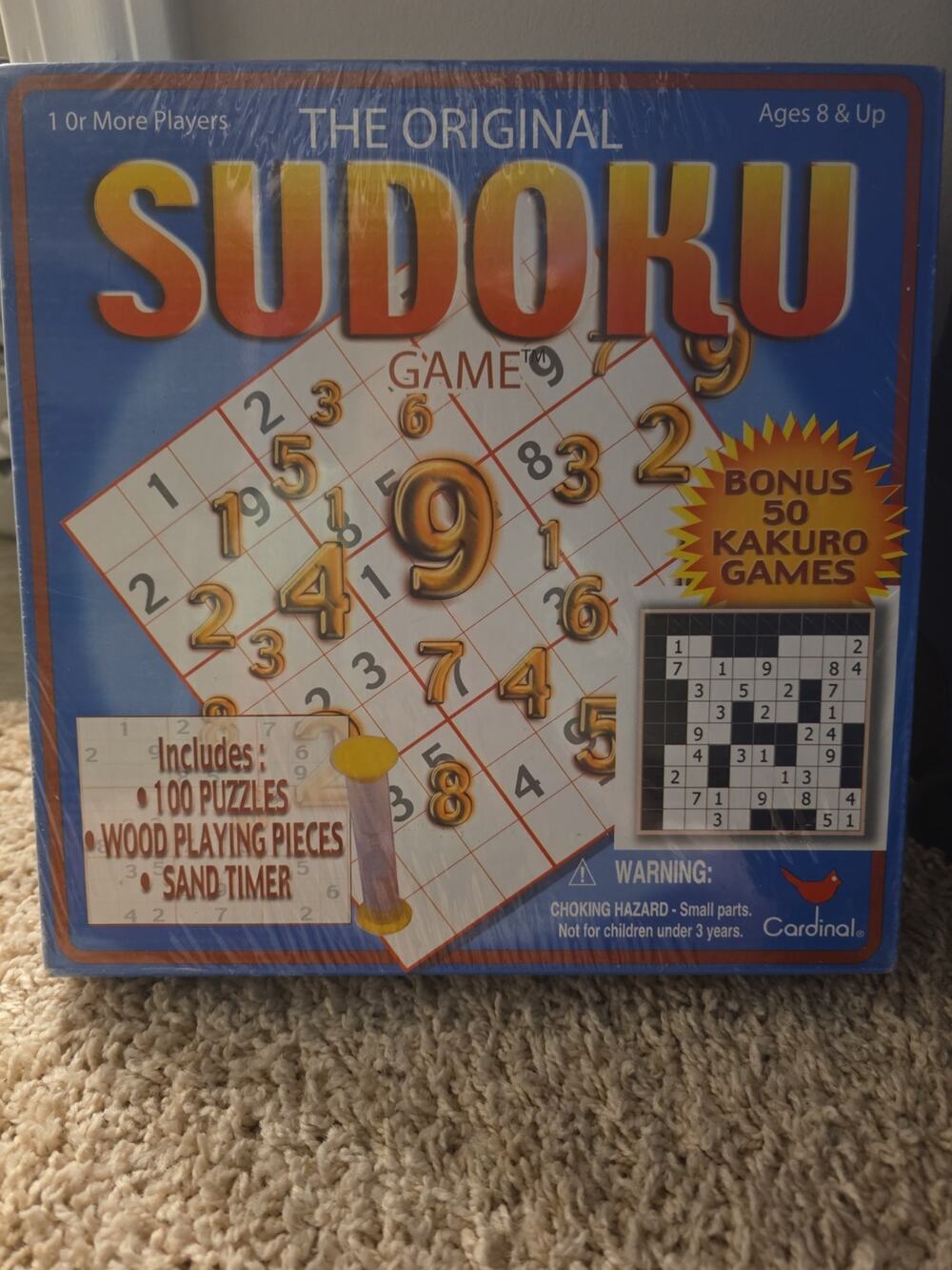 The Original Sudoku Game - 100 Puzzles - NEW Sealed - Cardinal Games
